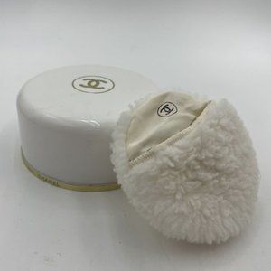 Vintage Chanel No. 5 Perfumed Bath Dusting Powder Puff Container with Puff